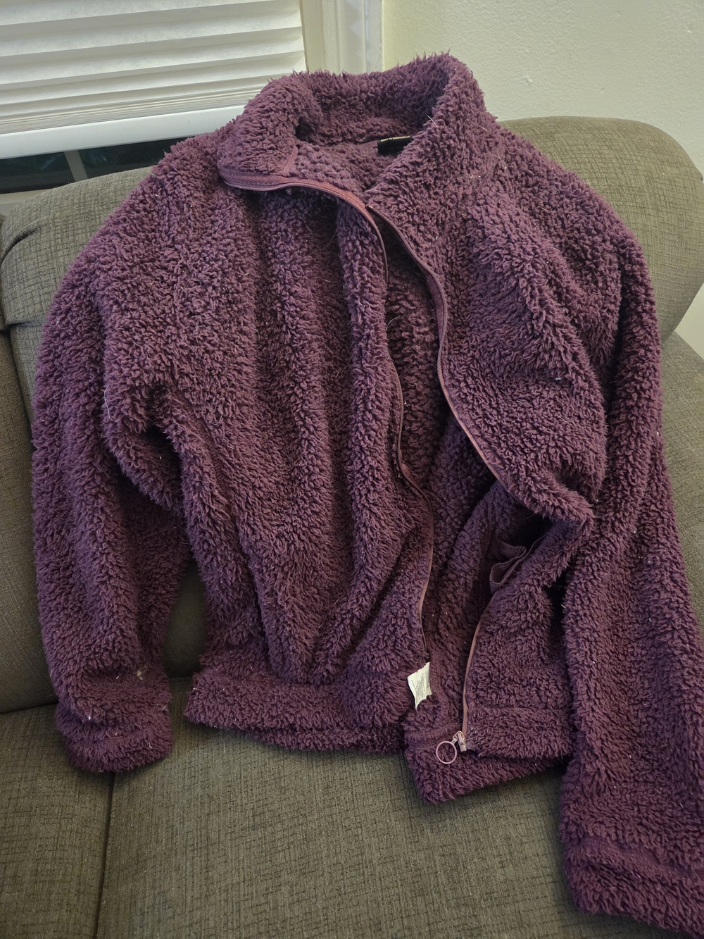 Discovery Plush Sherpa Zip Jacket - Plum